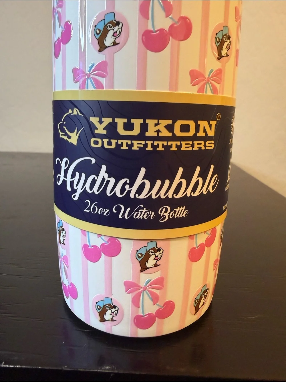 Buc-ee’s Yukon Outfitters HydroBubble cherries and bows Water Bottle NEW RELEASE